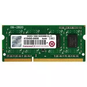 Модуль памяти для ноутбука SoDIMM DDR3 2GB 1600 MHz Transcend (TS256MSK64V6N)