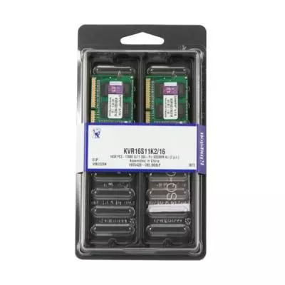 Модуль памяти для ноутбука SODIMM DDR3 16GB (2x8GB) 1600 MHz ValueRAM Kingston (KVR16S11K2/16) - 1