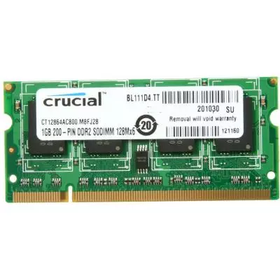 Модуль памяти для ноутбука SoDIMM DDR2 1GB 800 MHz Micron (CT12864AC800)