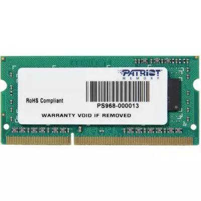 Модуль памяти для ноутбука SoDIMM DDR3 4GB 1333 MHz Patriot (PSD34G133381S)