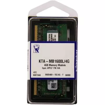 Модуль памяти для ноутбука SoDIMM DDR3 4GB 1600 MHz Kingston (KTA-MB1600L/4G) - 2