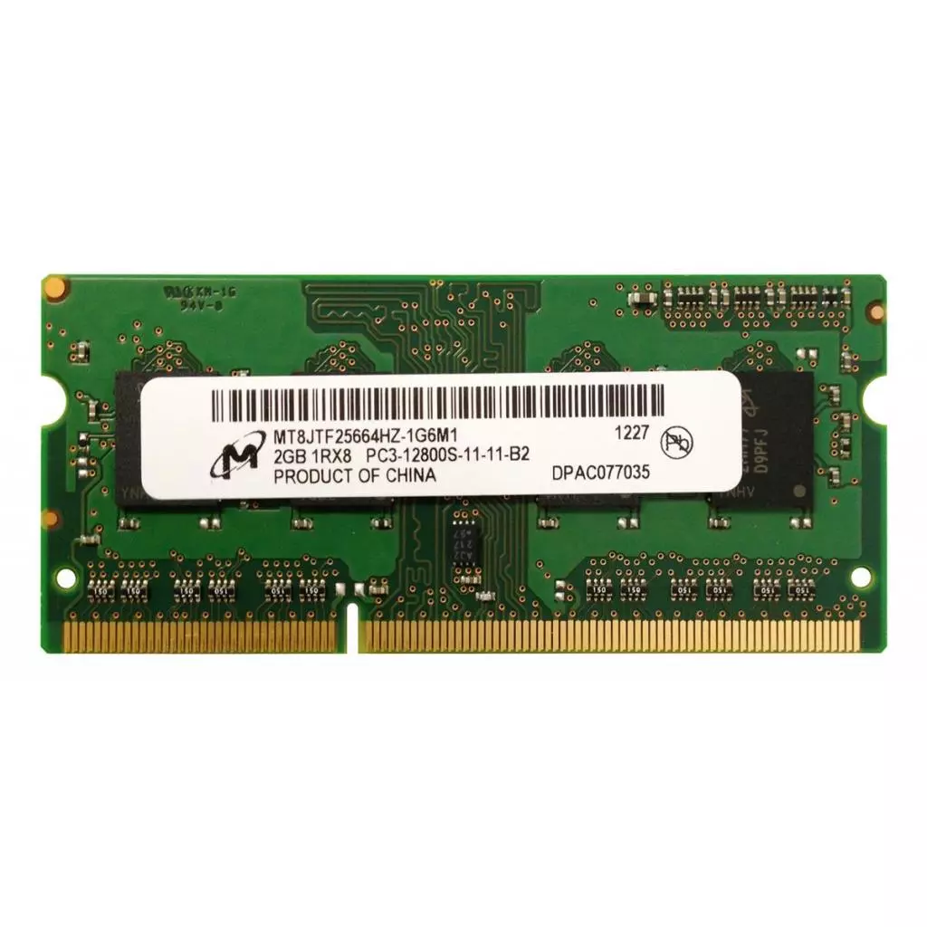 Модуль памяти для ноутбука SoDIMM DDR3 2GB 1600 MHz Micron (MT8JTF25664HZ-1G6M1)