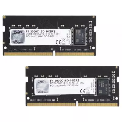 Модуль памяти для ноутбука SoDIMM DDR4 16GB (2x8GB) 3000 MHz Ripjaws V ADATA (F4-3000C16D-16GRS) - 1 Модуль памяти для ноутбука SoDIMM DDR4 16GB (2x8GB) 3000 MHz Ripjaws V ADATA (F4-3000C16D-16GRS) - 1