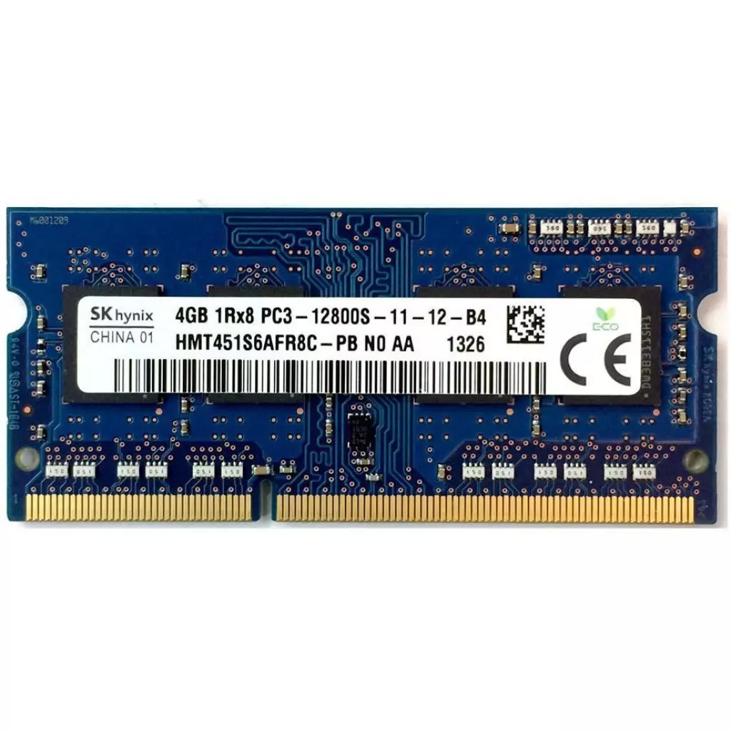Модуль памяти для ноутбука SoDIMM DDR3 4GB 1600 MHz Hynix (HMT451S6AFR8С-PB)