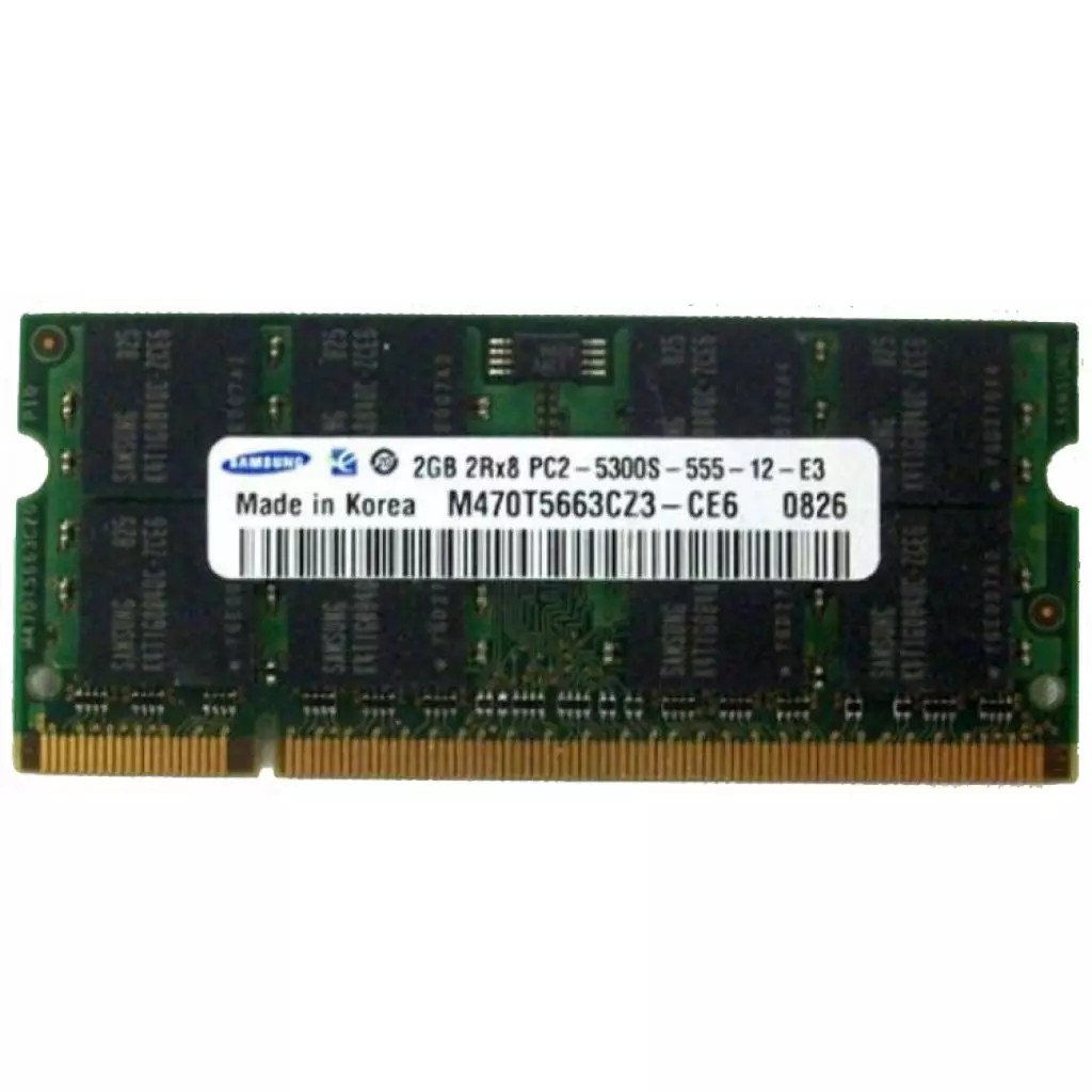 Модуль памяти для ноутбука SoDIMM DDR2 2GB 667 MHz Samsung (M470T5663CZ3-CE6_Ref)