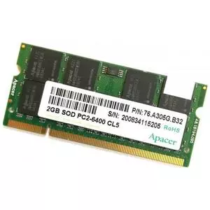 Модуль памяти для ноутбука SoDIMM DDR2 2GB 800 MHz Apacer (76.A305G.B32)