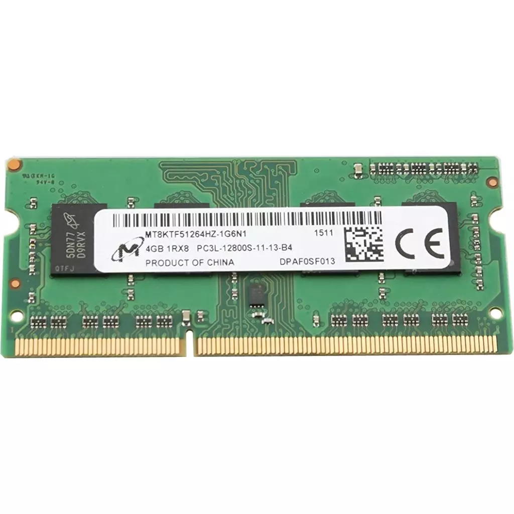 Модуль памяти для ноутбука SoDIMM DDR3 4GB 1600 MHz Micron (MT8KTF51264HZ-1G6N1)