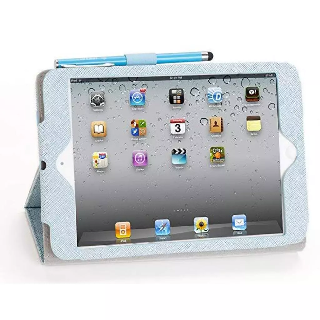 Чехол для планшета iPearl 9,7" New iPad с подставкой голубой (IP12-ADHD-08501F blue) - 1 Чехол для планшета iPearl 9,7" New iPad с подставкой голубой (IP12-ADHD-08501F blue) - 1