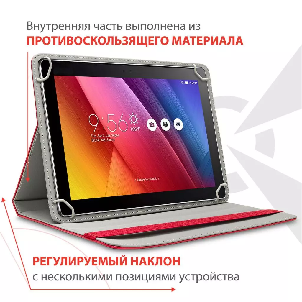 Чехол для планшета AirOn Universal case Premium 9-10" red (4821784622097) - 7 Чехол для планшета AirOn Universal case Premium 9-10" red (4821784622097) - 7