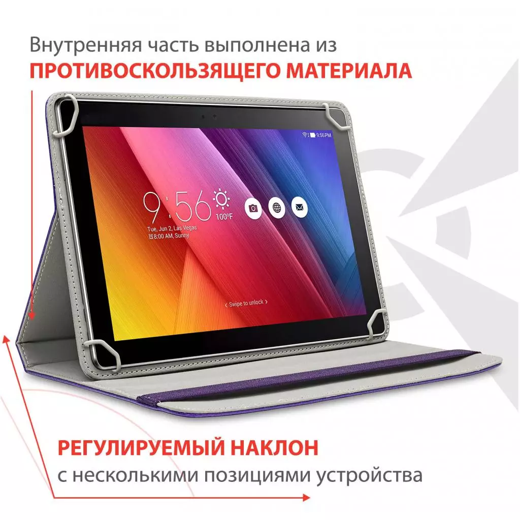 Чехол для планшета AirOn Universal case Premium 9-10" violet (4821784622096) - 7 Чехол для планшета AirOn Universal case Premium 9-10" violet (4821784622096) - 7