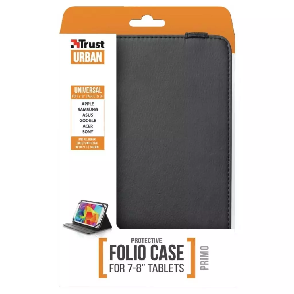 Чехол для планшета Trust 7-8" Primo Folio Case, Black (20057_TRUST) - 6 Чехол для планшета Trust 7-8" Primo Folio Case, Black (20057_TRUST) - 6