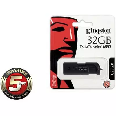 USB флеш накопитель Kingston 32Gb DataTraveler 100 Generation 2 (DT100G2/32GBZ) - 2
