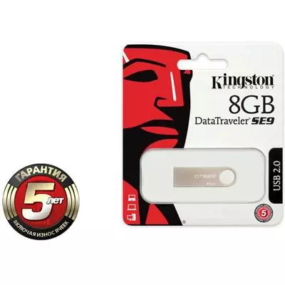 USB флеш накопитель Kingston 8Gb DataTraveler SE9 (DTSE9H/8GB) - 1