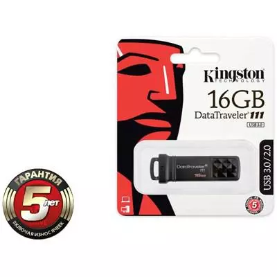 USB флеш накопитель Kingston 16Gb DataTraveler DT111 Black (DT111/16GB) - 2 USB флеш накопитель Kingston 16Gb DataTraveler DT111 Black (DT111/16GB) - 2