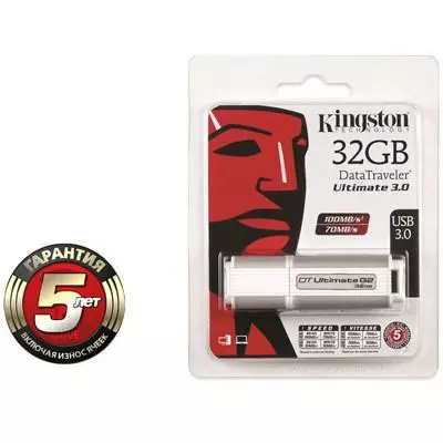 USB флеш накопитель Kingston 32Gb DataTraveler Ultimate (DTU30G2/32GB) - 2 USB флеш накопитель Kingston 32Gb DataTraveler Ultimate (DTU30G2/32GB) - 2