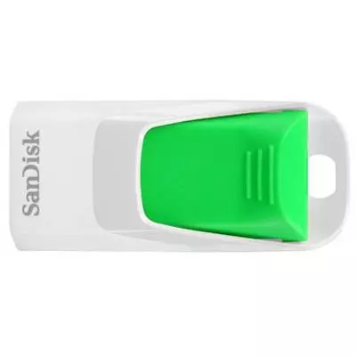 USB флеш накопитель SanDisk 16Gb Cruzer Edge White-Green (SDCZ51W-016G-B35G)