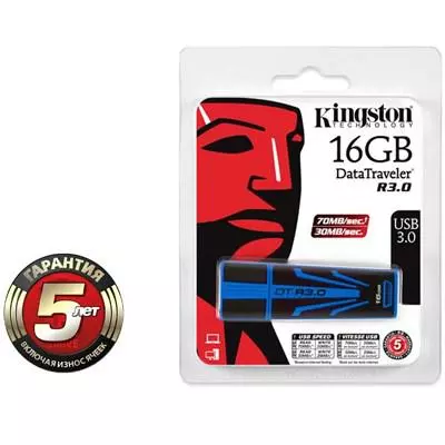 USB флеш накопитель Kingston 16Gb DataTraveler R3.0 (DTR30/16GB) - 2 USB флеш накопитель Kingston 16Gb DataTraveler R3.0 (DTR30/16GB) - 2