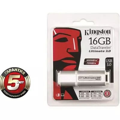 USB флеш накопитель Kingston 16Gb DataTraveler Ultimate 3.0 G2 (DTU30G2/16GB) - 2