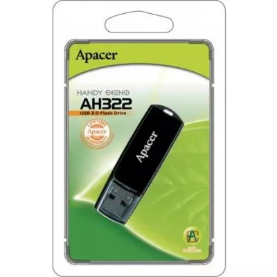 USB флеш накопитель Handy Steno AH322 black Apacer (AP8GAH322B-1) - 3