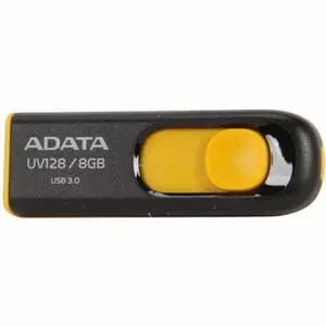 USB флеш накопитель ADATA 8Gb UV128 black-yellow USB 3.0 (AUV128-8G-RBY)