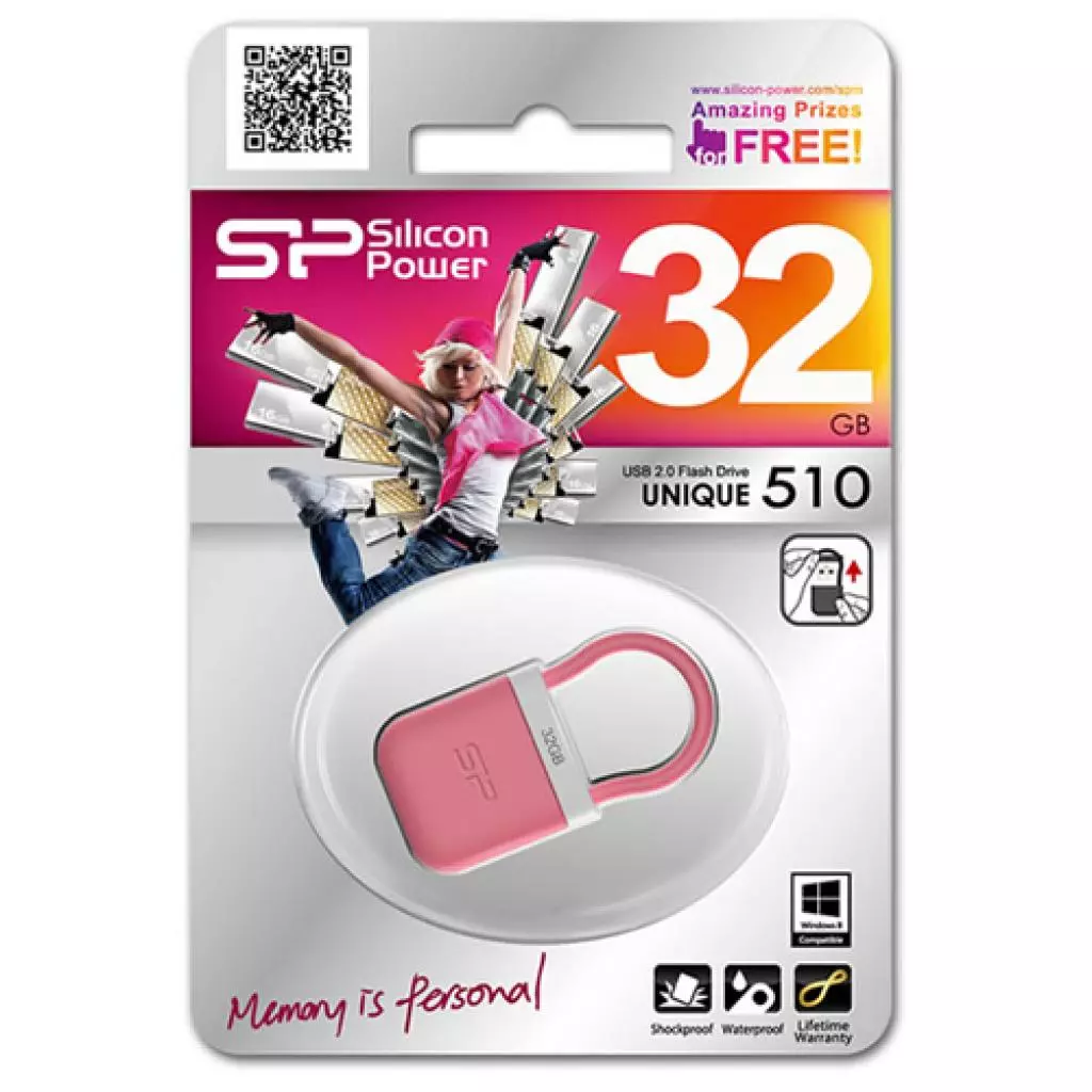 USB флеш накопитель Silicon Power 32Gb Unique 510 pink (SP032GBUF2510V1P) - 3 USB флеш накопитель Silicon Power 32Gb Unique 510 pink (SP032GBUF2510V1P) - 3