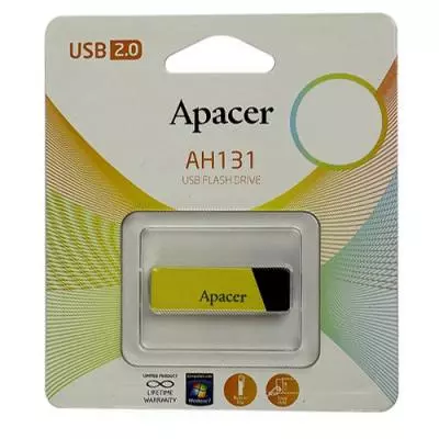 USB флеш накопитель Apacer 8GB AH131 Yellow RP USB2.0 (AP8GAH131Y-1) - 5