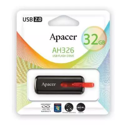 USB флеш накопитель Apacer 32GB AH326 Black RP USB2.0 (AP32GAH326B-1) - 6 USB флеш накопитель Apacer 32GB AH326 Black RP USB2.0 (AP32GAH326B-1) - 6