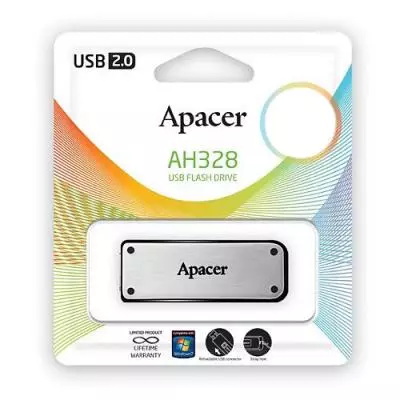 USB флеш накопитель Apacer 32GB AH328 Silver RP USB2.0 (AP32GAH328S-1) - 7
