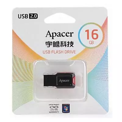 USB флеш накопитель Apacer 16GB AH132 Red RP USB2.0 (AP16GAH132B-1) - 5