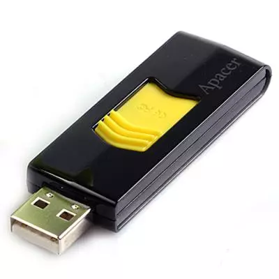 USB флеш накопитель Apacer 8GB AH332 Yellow RP USB2.0 (AP8GAH332B-1) - 3