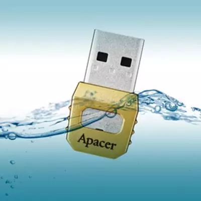 USB флеш накопитель Apacer 16GB AH152 Golden RP USB3.0 (AP16GAH152C-1) - 5