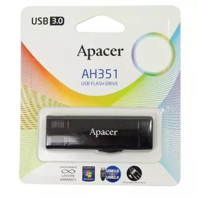 USB флеш накопитель Apacer 32GB AH351 Red RP USB3.0 (AP32GAH351R-1) - 8