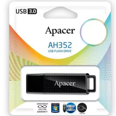 USB флеш накопитель Apacer 8GB AH352 Black RP USB3.0 (AP8GAH352B-1) - 5
