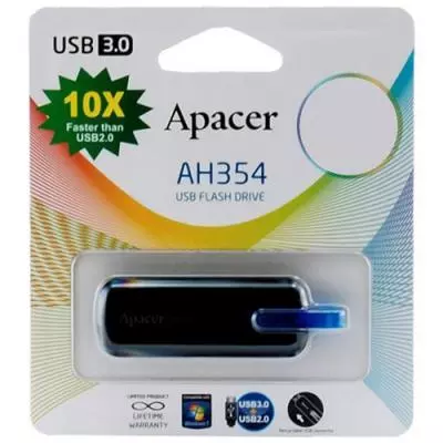USB флеш накопитель Apacer 16GB AH354 Black RP USB3.0 (AP16GAH354B-1) - 8