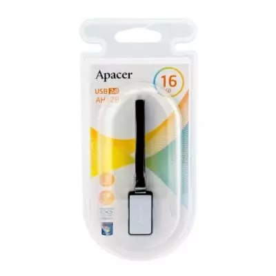 USB флеш накопитель Apacer 16GB AH128 Silver RP USB2.0 (AP16GAH128S-1) - 4