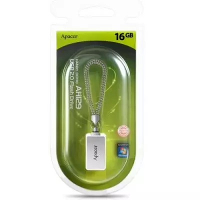 USB флеш накопитель Apacer 16GB AH129 Silver RP USB2.0 (AP16GAH129S-1) - 6
