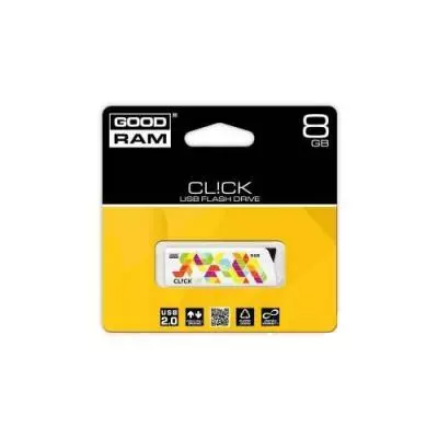 USB флеш накопитель Goodram 8Gb Click White USB 2.0 (PD8GH2GRCLWR9) - 1