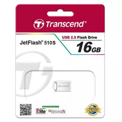 USB флеш накопитель Transcend JetFlash 510, Silver Plating (TS16GJF510S) - 3