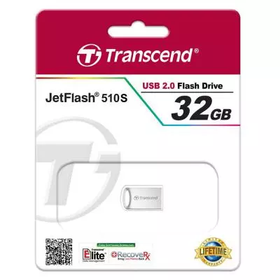 USB флеш накопитель Transcend JetFlash 510, Silver Plating (TS32GJF510S) - 3
