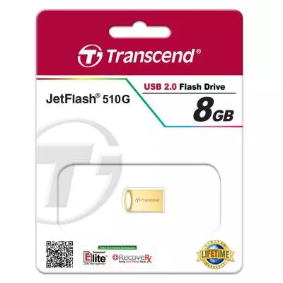 USB флеш накопитель Transcend JetFlash 510, Gold Plating (TS8GJF510G) - 3