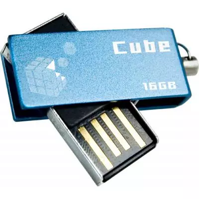USB флеш накопитель Goodram 16Gb Cube Blue (PD16GH2GRCUBR9) - 1