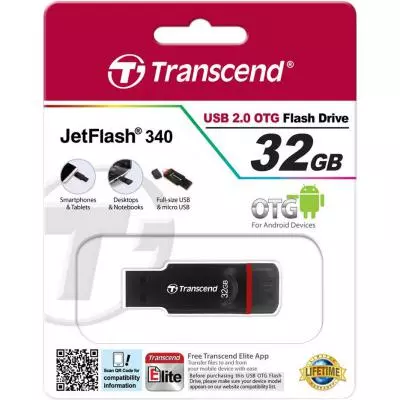 USB флеш накопитель Transcend JetFlash 340 USB2.0 On-The-Go (TS32GJF340) - 6