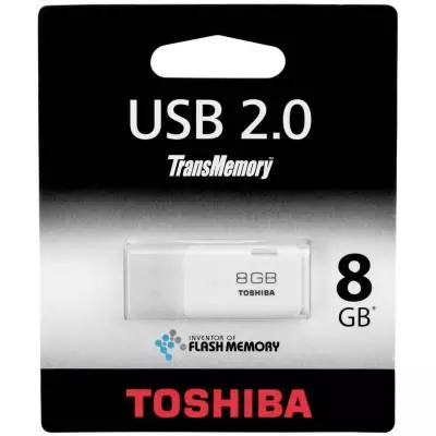 USB флеш накопитель Toshiba 8GB SURUGA White USB 2.0 (THNU08SIPWHITE(BL5) - 1