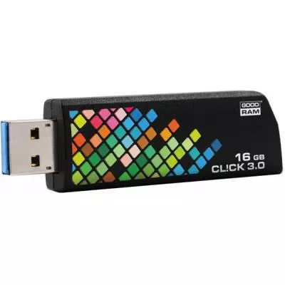 USB флеш накопитель Goodram 16GB CLICK Black USB 3.0 (PD16GH3GRCLKR9) - 2 USB флеш накопитель Goodram 16GB CLICK Black USB 3.0 (PD16GH3GRCLKR9) - 2
