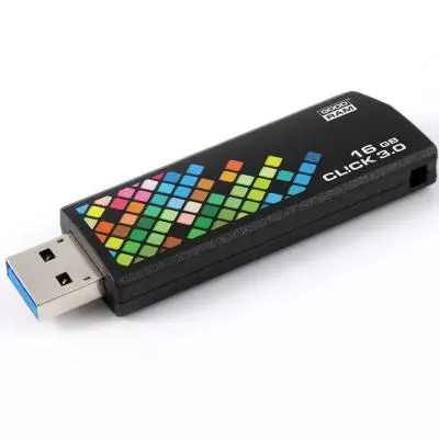 USB флеш накопитель Goodram 16GB CLICK Black USB 3.0 (PD16GH3GRCLKR9) - 3 USB флеш накопитель Goodram 16GB CLICK Black USB 3.0 (PD16GH3GRCLKR9) - 3
