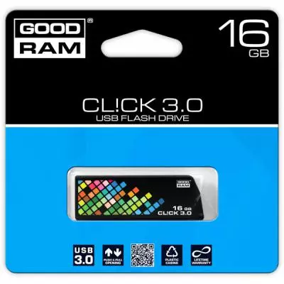 USB флеш накопитель Goodram 16GB CLICK Black USB 3.0 (PD16GH3GRCLKR9) - 4 USB флеш накопитель Goodram 16GB CLICK Black USB 3.0 (PD16GH3GRCLKR9) - 4