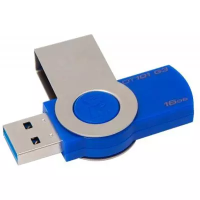 USB флеш накопитель Kingston 16GB DataTraveler 101 G3 Blue USB3.0 (DT101G3/16GB) - 2 USB флеш накопитель Kingston 16GB DataTraveler 101 G3 Blue USB3.0 (DT101G3/16GB) - 2