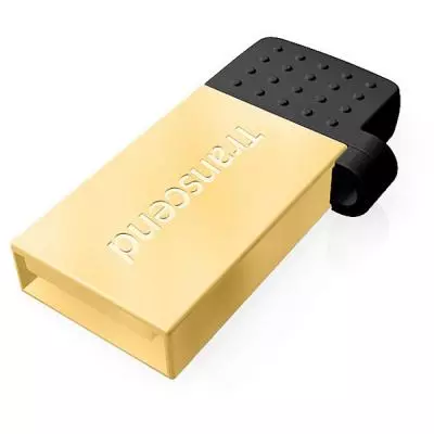 USB флеш накопитель Transcend 8GB On-The-Go Gold USB 2.0 (TS8GJF380G) - 2