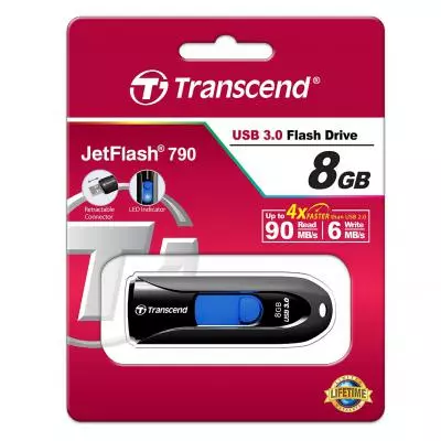 USB флеш накопитель Transcend 8GB JetFlash 790 USB 3.0 (TS8GJF790K) - 4 USB флеш накопитель Transcend 8GB JetFlash 790 USB 3.0 (TS8GJF790K) - 4