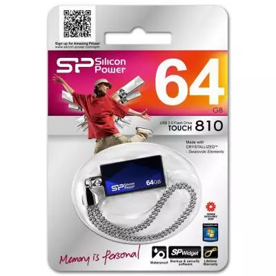 USB флеш накопитель Silicon Power 64GB LuxMini 810 USB 2.0 (SP064GBUF2810V1B) - 2